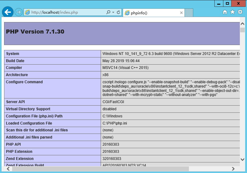 Localhost index. Конфигурация php. Win11安装php环境.
