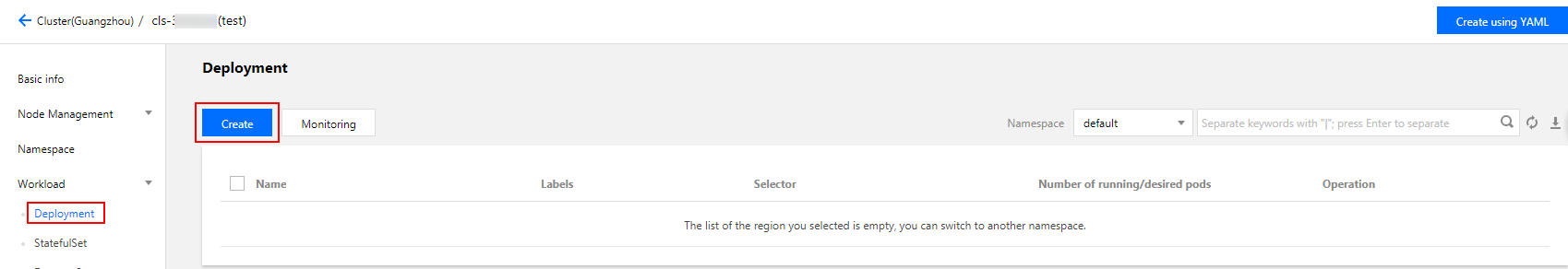 Management page