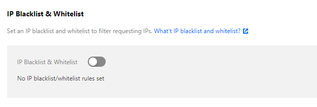 Ip 블랙리스트 화이트리스트 구성 Tencent Cloud