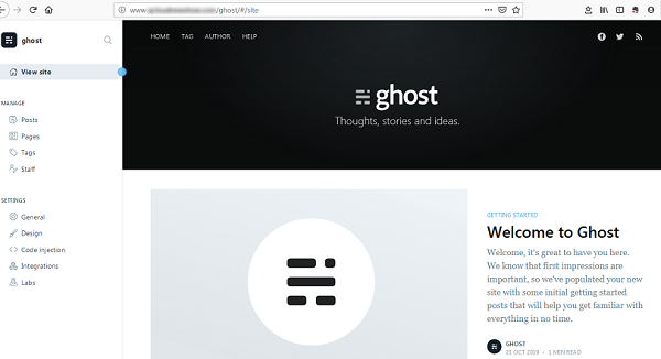 ghost blog port